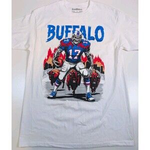New Brand Makers Buffalo Bills size Medium NFL White T-shirt. Football